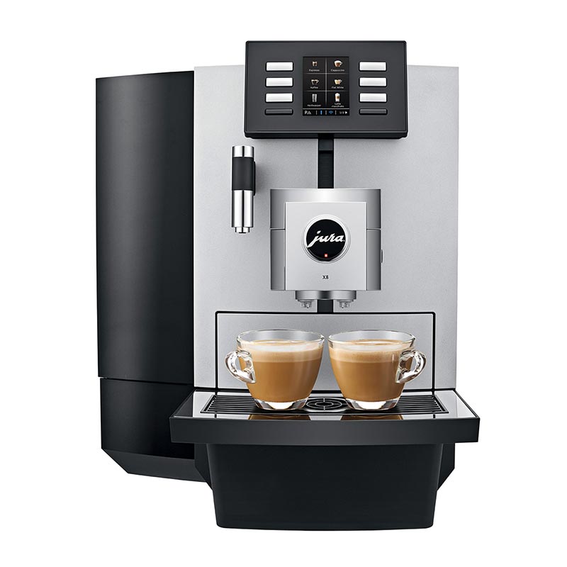 Jura X8 Süper Otomatik Kahve Makinesi, Platin, kahve aksesuarı